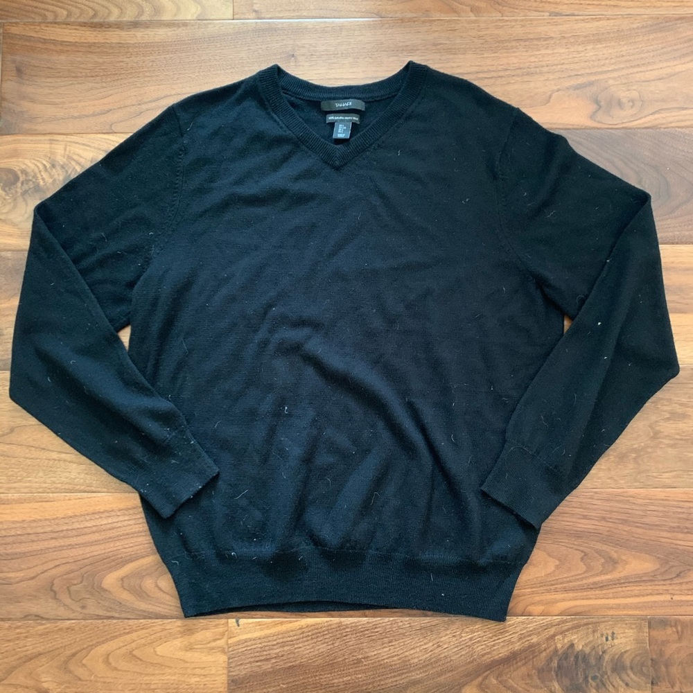 Merino wool v neck sweater size large